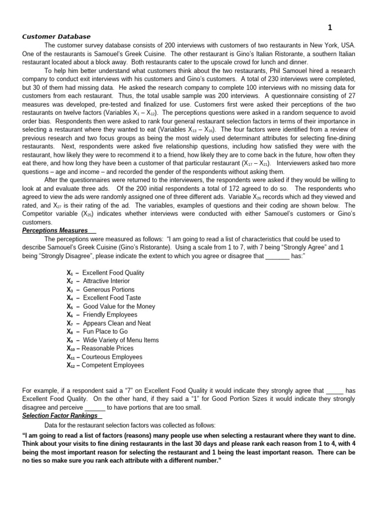 2_Customer Database | PDF | Survey Methodology | Social Psychology