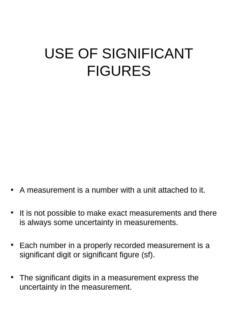Use of Significant Figures | PDF