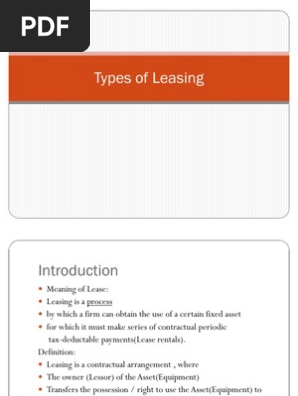 Types of Leasing PPT