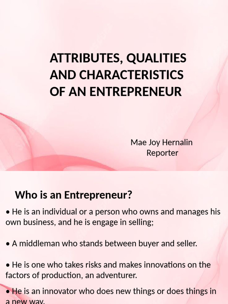 Key Traits of Successful Entrepreneurs | PDF | Entrepreneurship | Economies