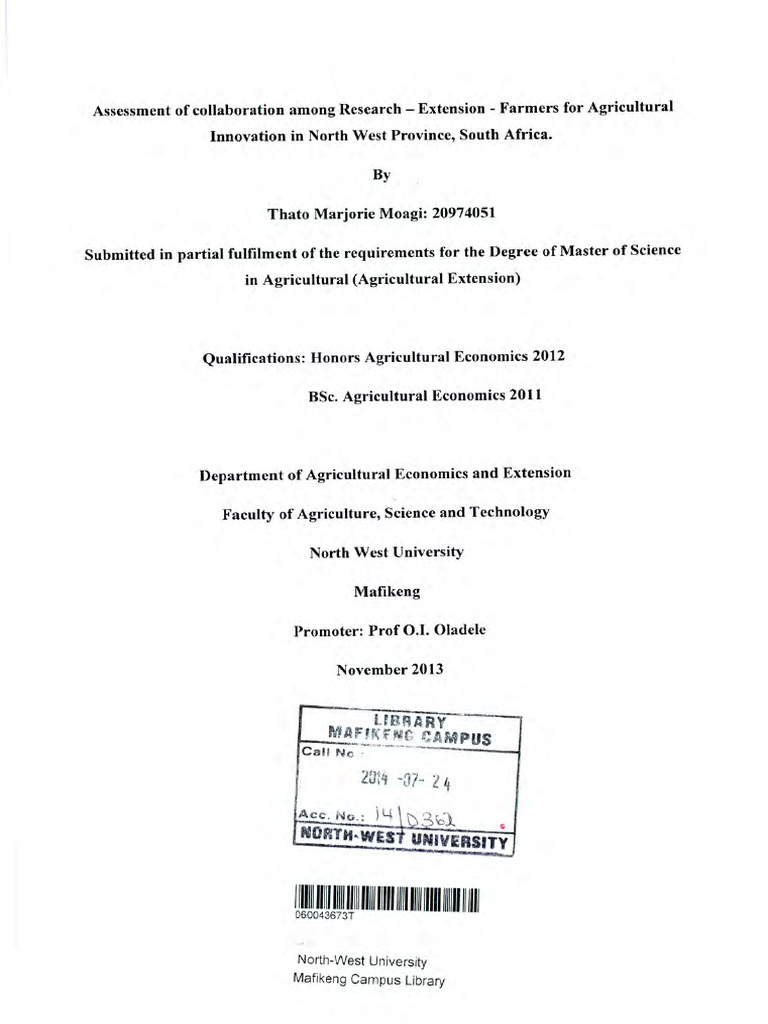 Moagi_TM | PDF | Innovation | Agriculture