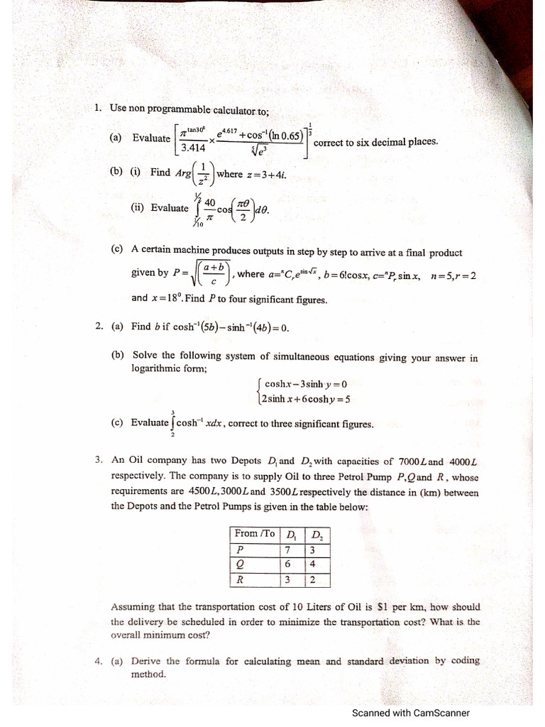 Adv Maths 1 Series 01 | PDF