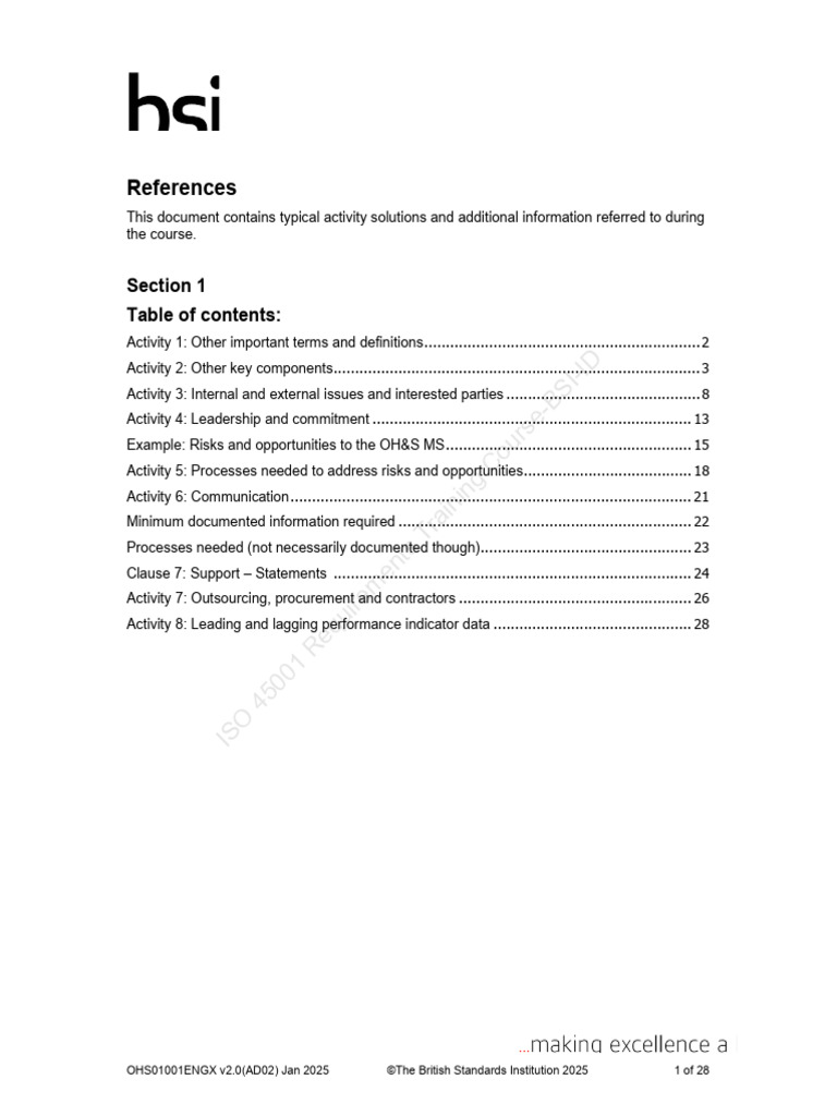 03 References OHS01001ENGX v2 (AD02) Jan2025 | PDF | Employment ...