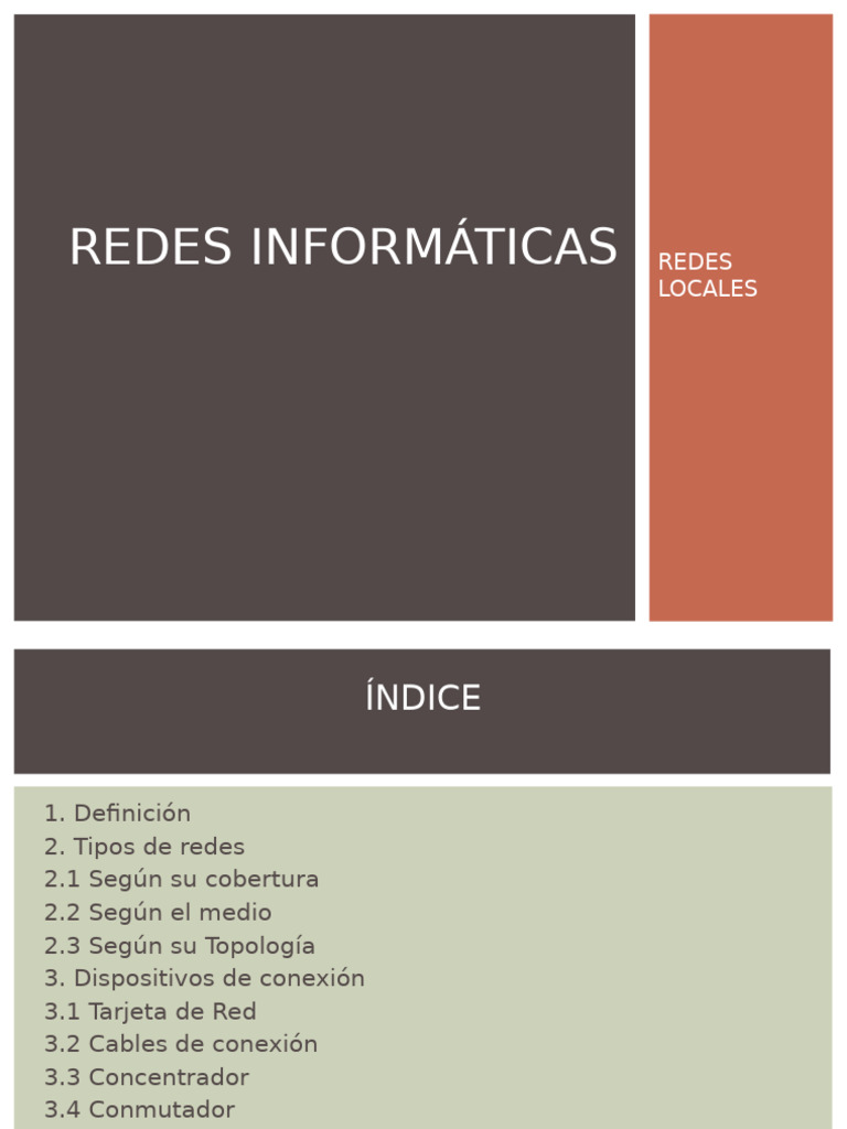 Tipos y Dispositivos de Redes Informáticas | PDF | Red de computadoras ...