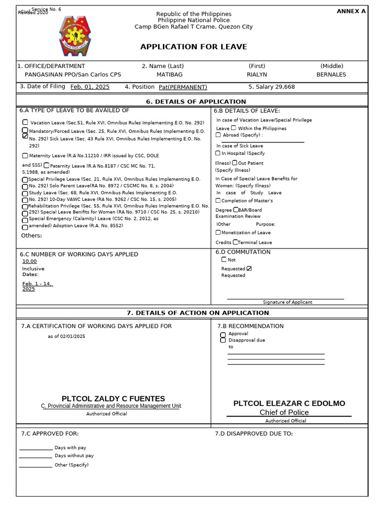 Leave Form | PDF | Government