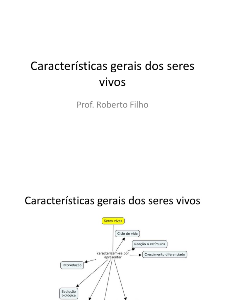 Principais Características Dos Seres Vivos | PDF