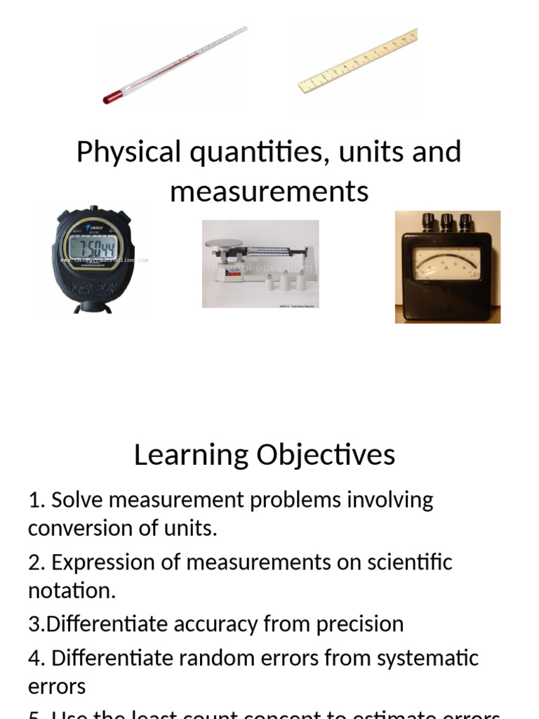 Physical Quantities Units and Measurements | PDF | Accuracy And ...