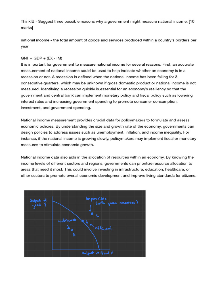 Importance of Measuring National Income | PDF | Measures Of National ...