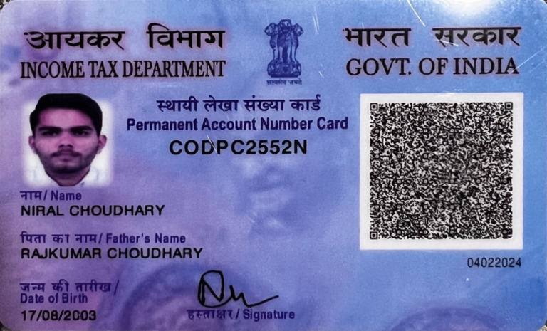 Permanent Account Number Card Details | PDF