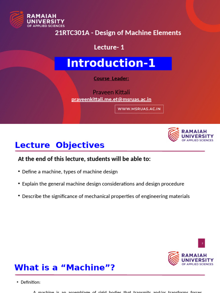 Machine Design Principles Overview | PDF | Deformation (Engineering ...