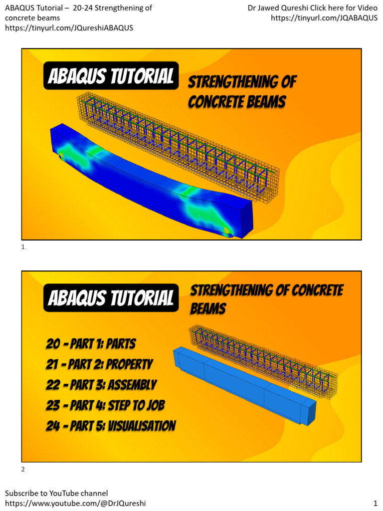 ABAQUS Concrete Beam Strengthening Guide | PDF | Beam (Structure ...