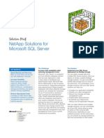 Netapp Solutions For Microsoft SQL Server: Solution Brief