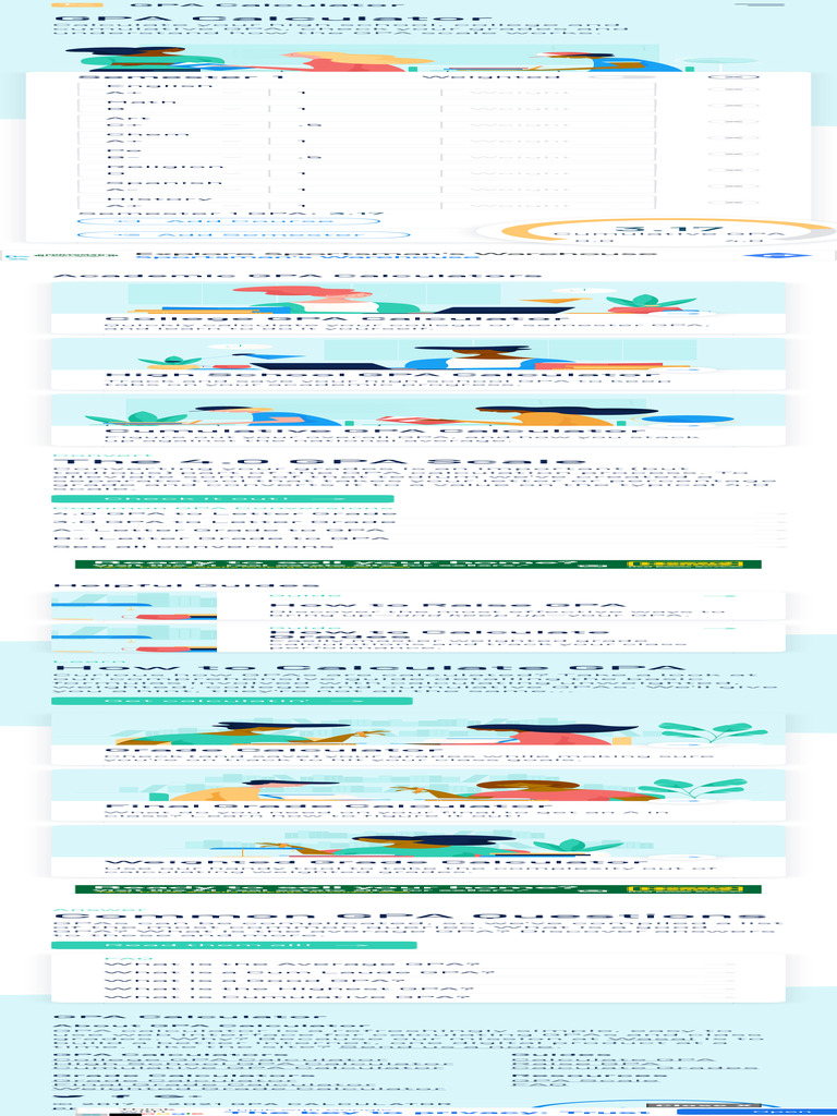 GPA Calculation Tools and Guides PDF Educational Assessment And