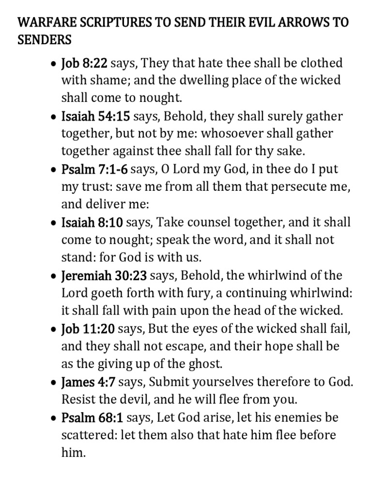 Back to Sender Warfare Prayers | PDF | Mary, Mother Of Jesus | Prayer