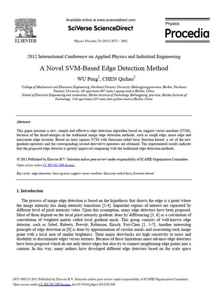 SVM-Based Edge Detection Algorithm | PDF | Algorithms | Imaging