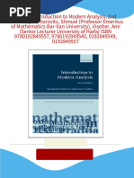 Introduction to Modern Analysis, 2nd Edition Kantorovitz pdf