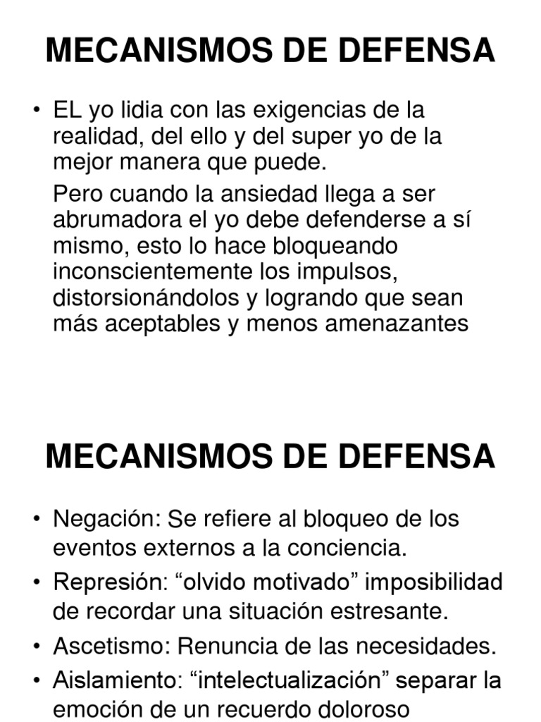 Mecanismos de Defensa PDF