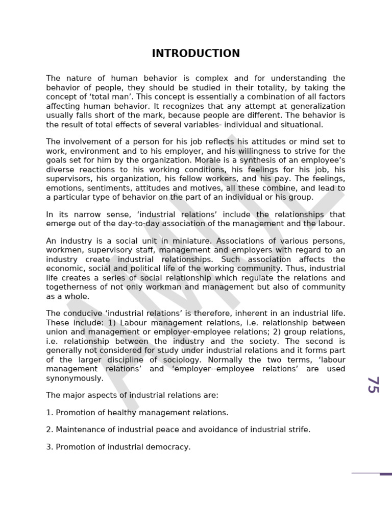 Understanding Industrial Relations Dynamics | PDF | Employment | Labour ...