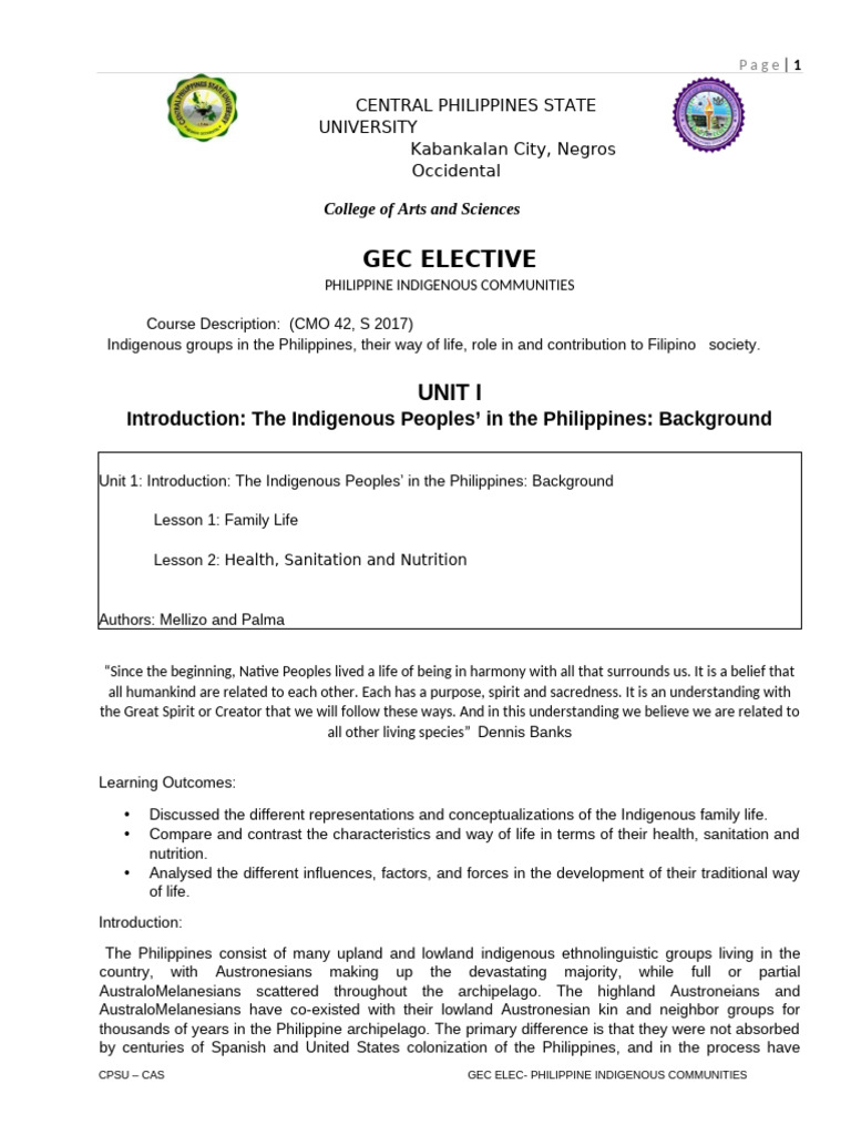 Philippine Indigenous Communities Overview | PDF | Wedding | Philippines