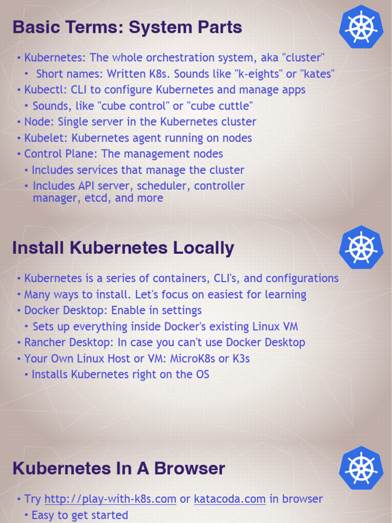 Slides Kubernetes Architecture and Install | PDF