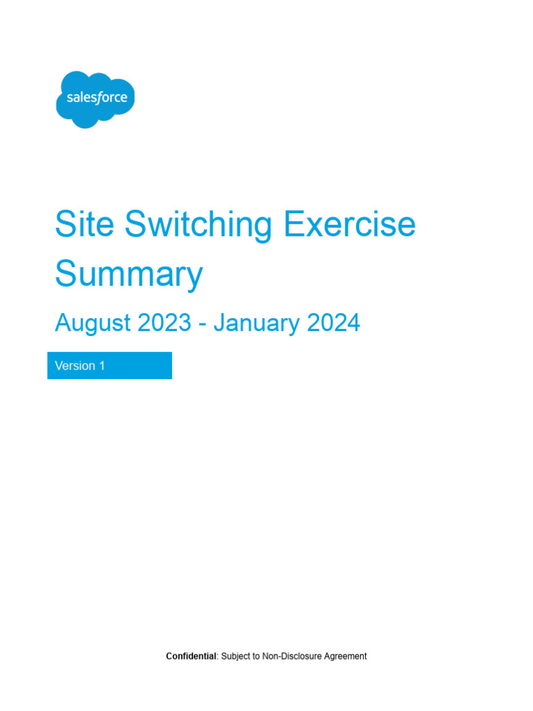 Site Switching Program Overview 2023-2024 | PDF | Replication ...