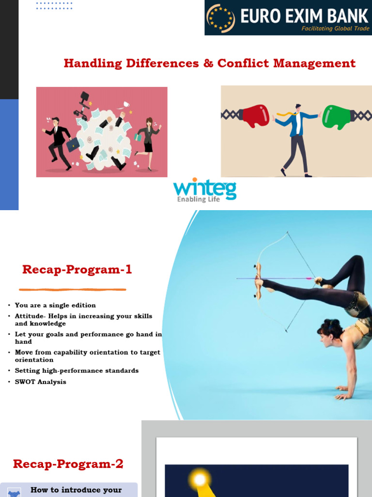 Handling Differences & Conflict Management | PDF | Negotiation ...