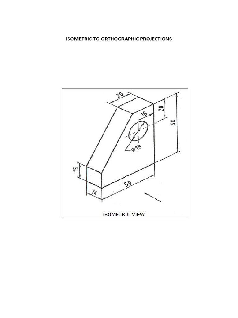 Isometric vs. Orthographic Projections | PDF