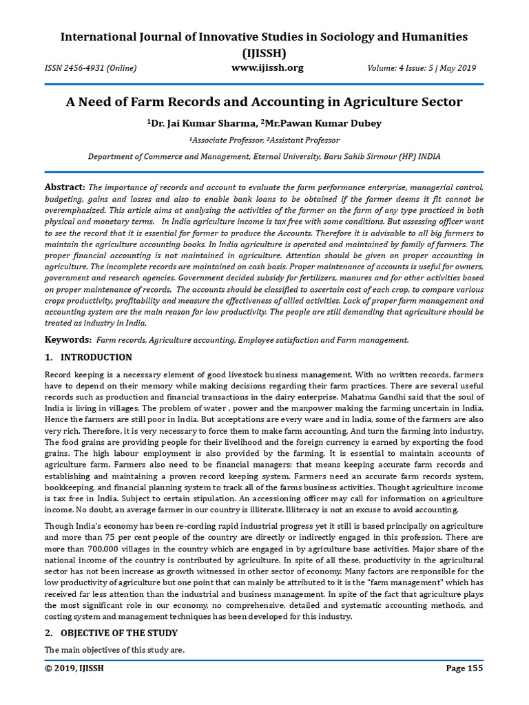 Importance of Farm Records in Agriculture | PDF | Agriculture | Farms