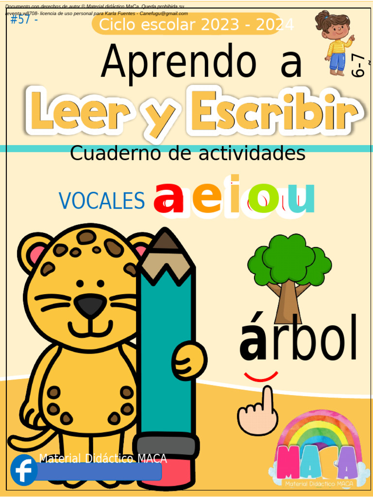 Actividades de Escritura para Vocales | PDF | Caso de carta | Escritura