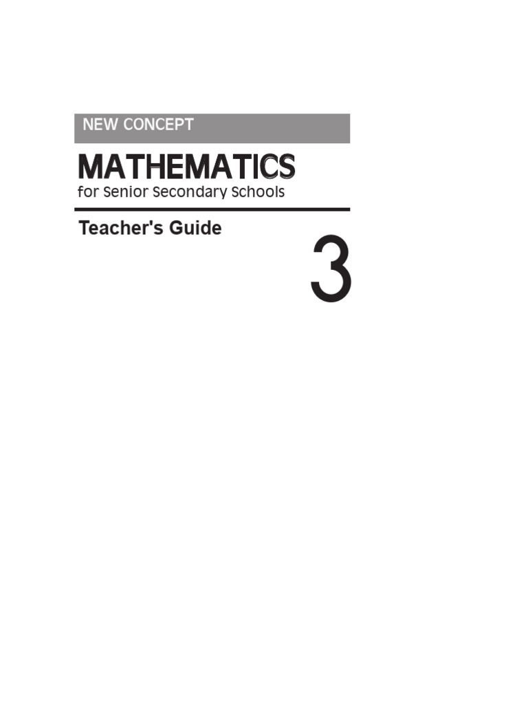Teacher's Guide: New Concept Mathematics | PDF | Matrix