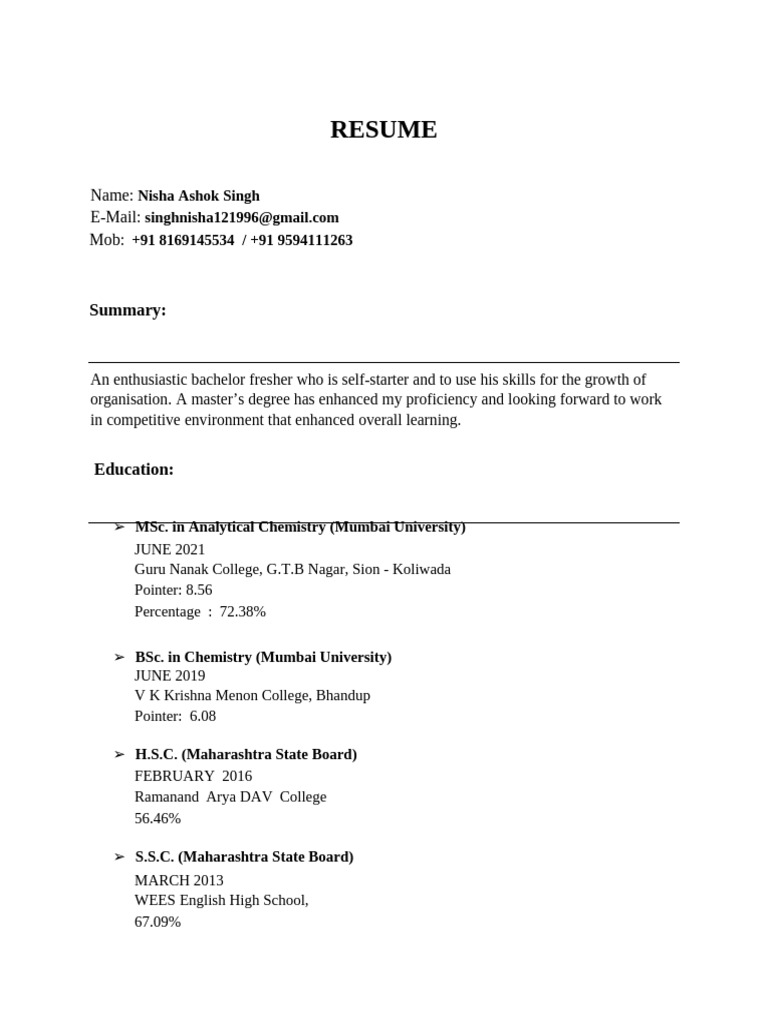 Resume+2 (2) | PDF