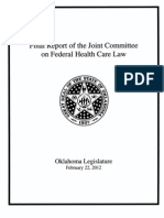 Final Report of the Joint Committee on Federal Health Care Law