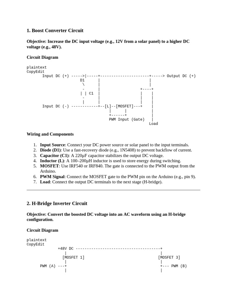 Boost Converter Circuit | PDF | Power Inverter | Direct Current