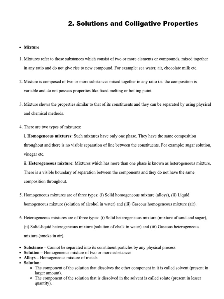 Chap 2 Chem BOARDS Short Notes | PDF