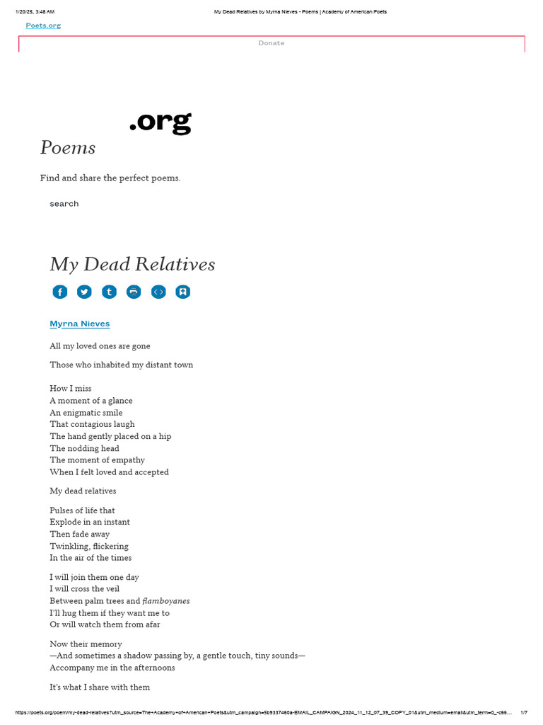 My Dead Relatives: A Grief Poem | PDF | English Language Literature ...
