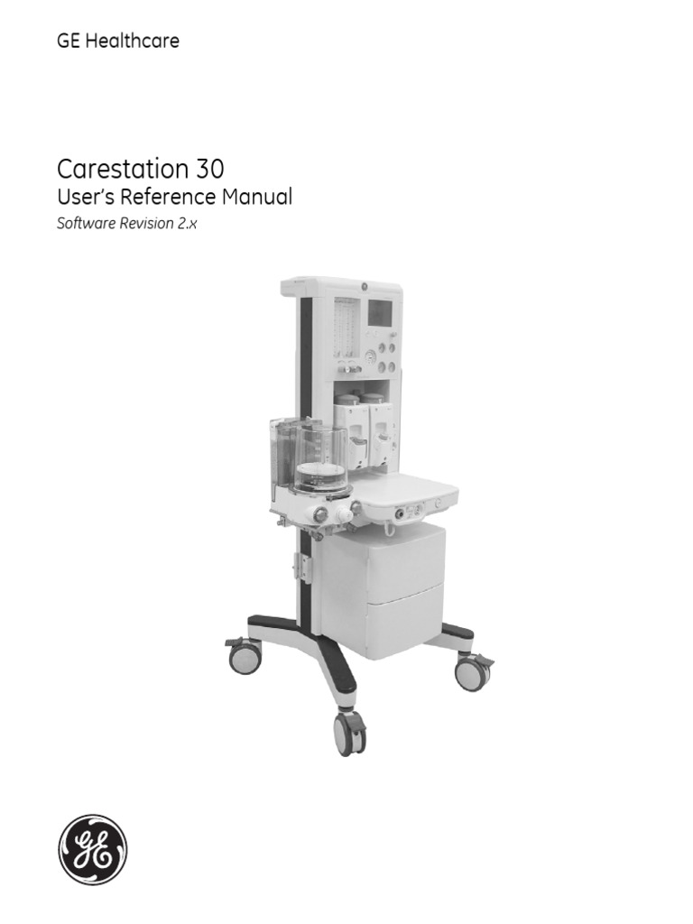 Carestation 30 URM | PDF | Anesthesia | Breathing