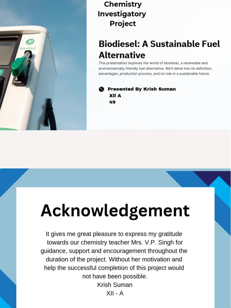 Biodiesel Insights For Students Pdf Biodiesel Diesel Fuel