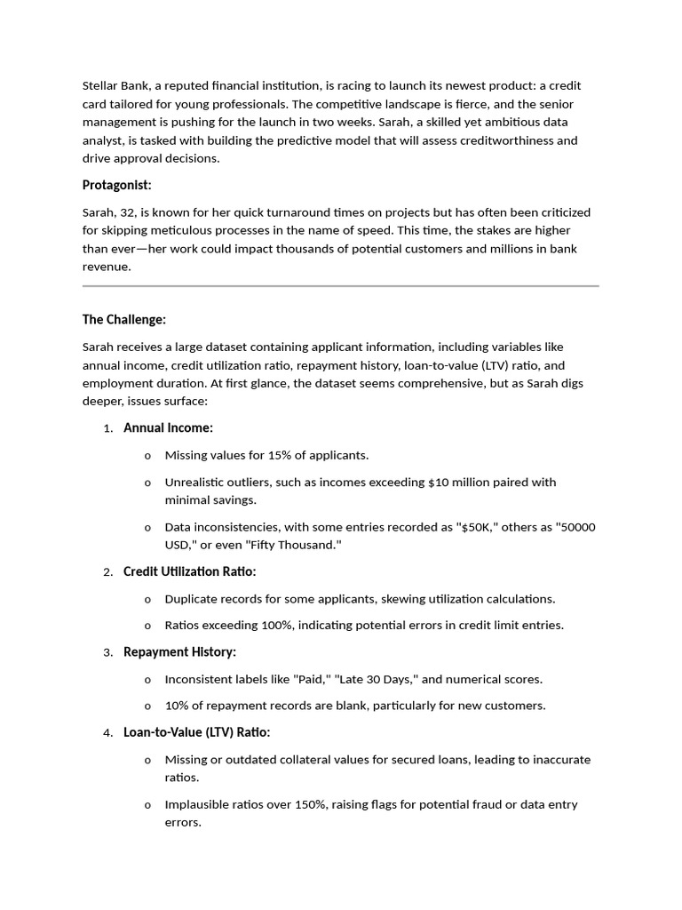 Data Profiling Stellar Bank | PDF | Loan To Value Ratio | Credit