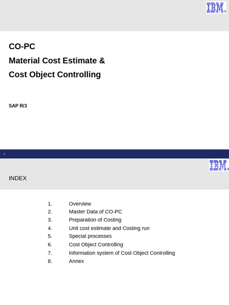 CO-PC Costing and Controlling Overview | PDF | Valuation (Finance) | Cost