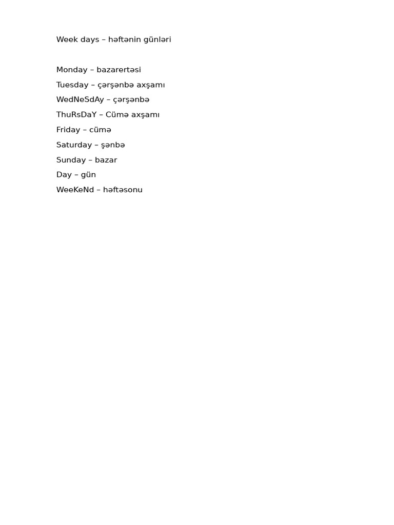 English Week | PDF
