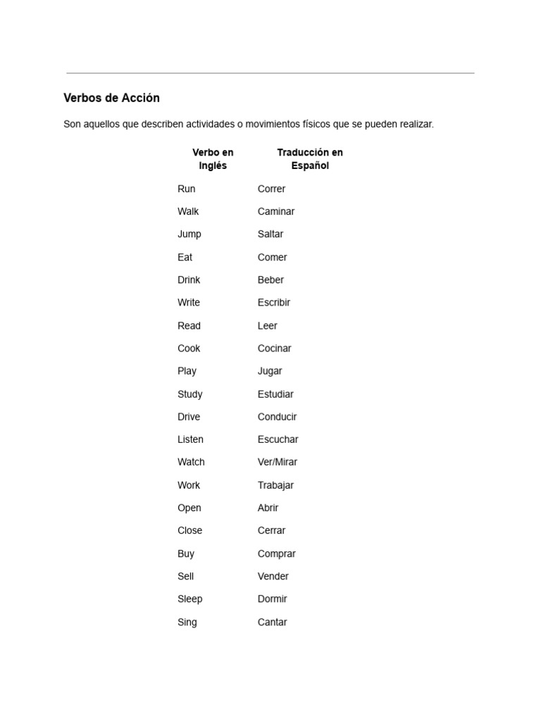 Action - Non-Action Verbs | PDF | Música grabada | Grabación de sonido