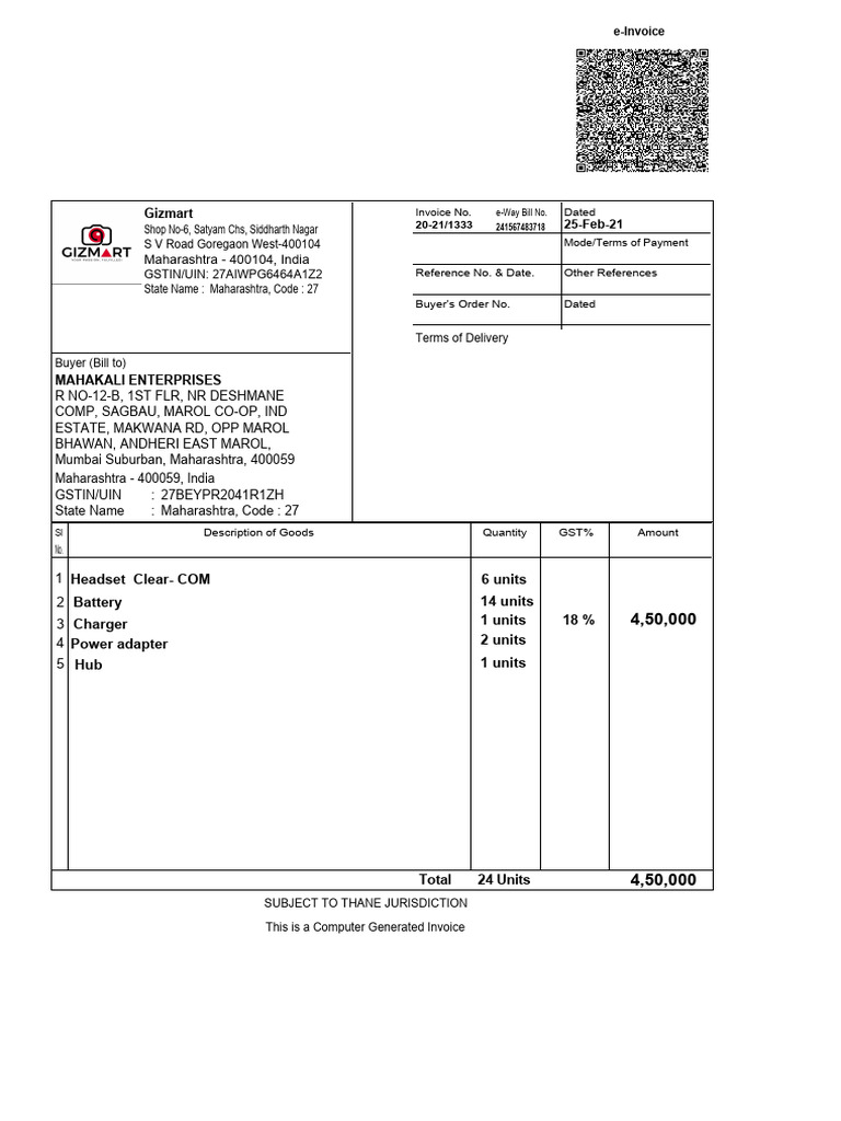 1333-Mahakali Enterprises | PDF