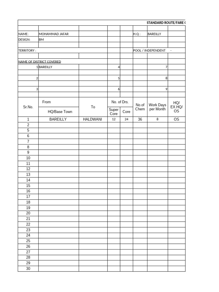 SFC Template | PDF