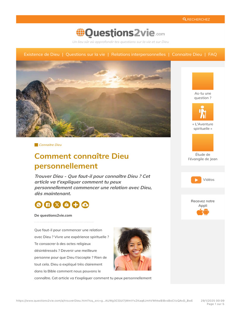 Comment connaître Dieu personnellement | PDF | Dieu | Jésus