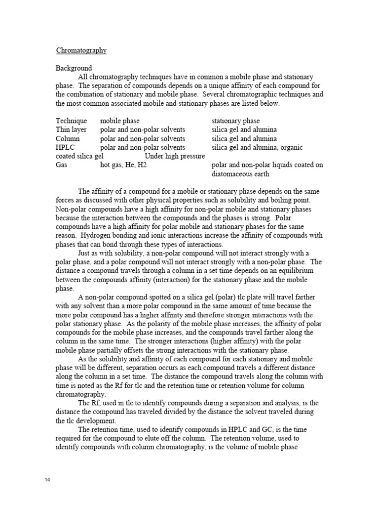 Chromatography Techniques Overview | PDF | Thin Layer Chromatography ...