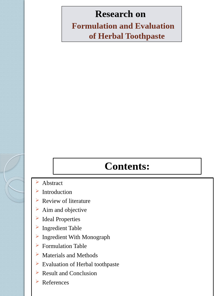 Herbal Toothpaste Formulation Study | PDF | Oral Hygiene | Mouth