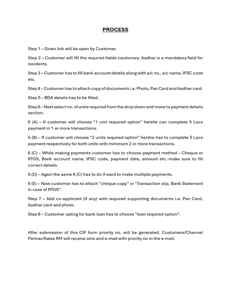Vista Allotment Payment Process Guide | PDF | Payments | Banks