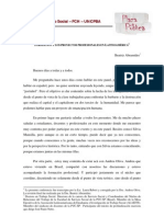Formación y Los Proyectos Profesionales en Latinoamérica (Beatriz ABRAMIDES) - Revista Plaza Pública - Año 1 - Nº 1