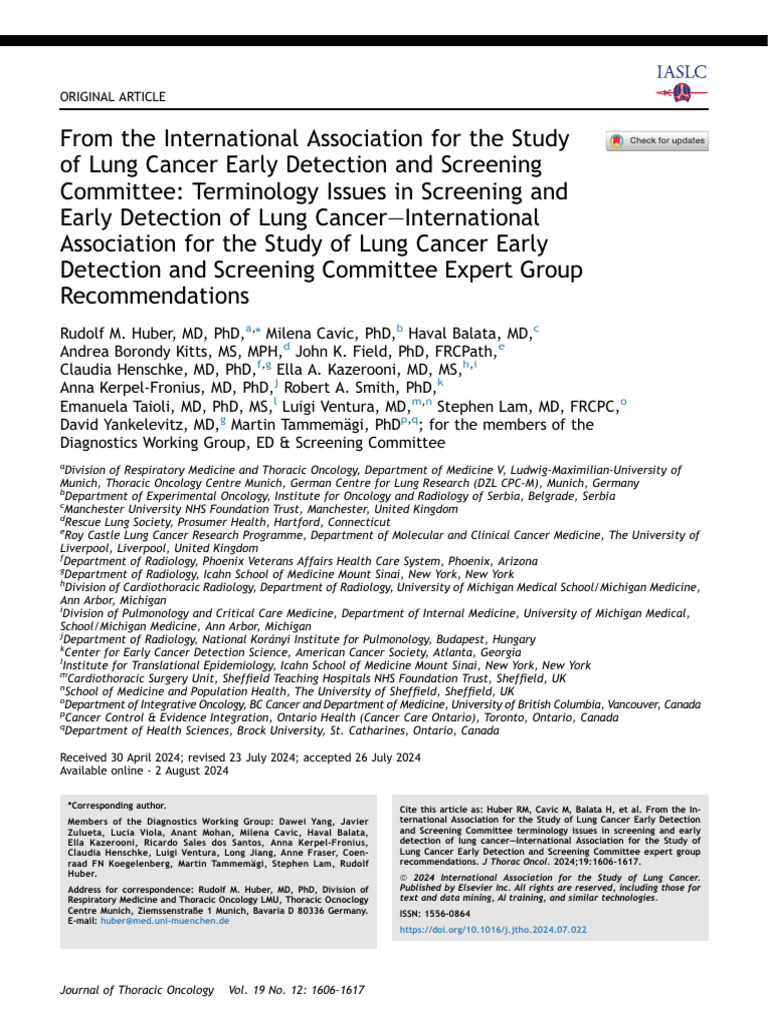 PIIS1556086424007470 | PDF | Screening (Medicine) | Ct Scan