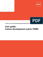A Guide To Using The Online Trainee Development Matrix (TDM)